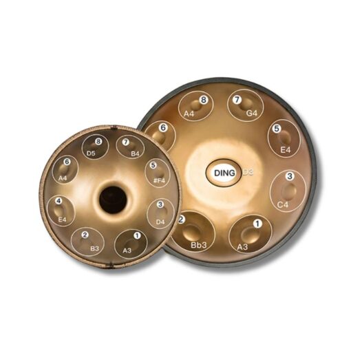 handpan de 17 notes de couleur bronze