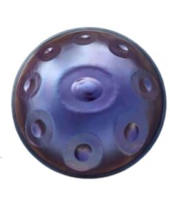 handpan en d minor de 9 notes de couleur violet