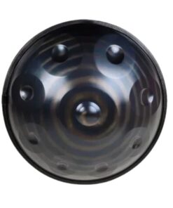 handpan drum de 9 notes de couleur noir