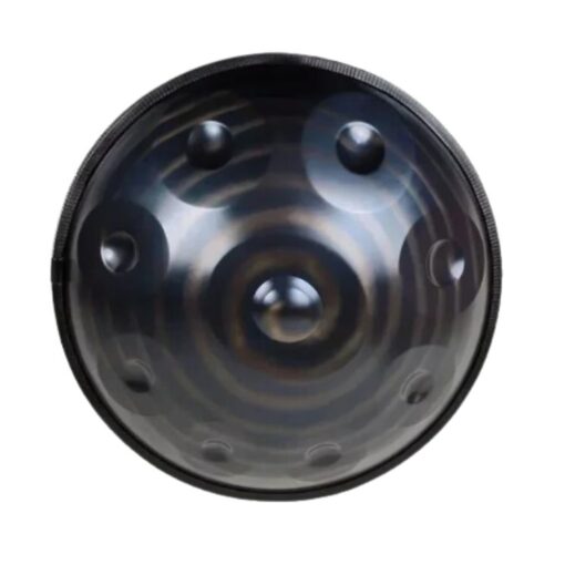 handpan drum de 9 notes de couleur noir