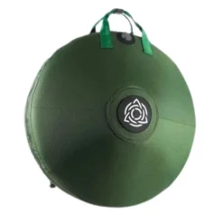 housse de transport pou handpan de couleur vert auto gonflable