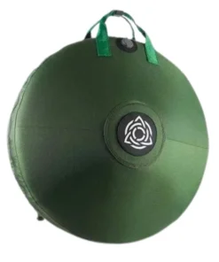 housse de transport pou handpan de couleur vert auto gonflable