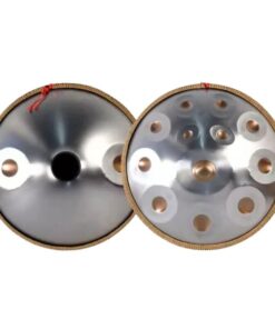 handpan de 14 notes de couleur bronze argent