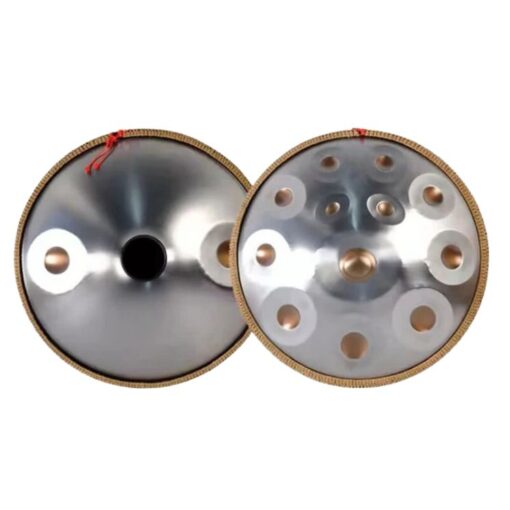 handpan de 14 notes de couleur bronze argent