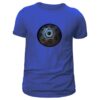 tee shirt bleu pour homme, imprimé handpan, de couleur bleu