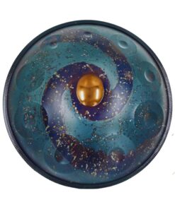 galaxy handpan de 10 notes de couleur bleu-vert