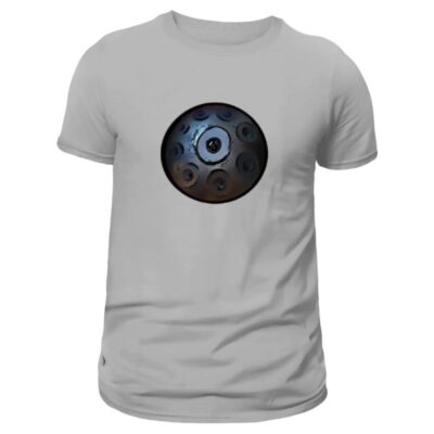 t shirt gris pour homme, imprimé handpan, de couleur gris