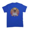 tee shirt de style handpan et bouledogue pour homme de couleur bleu