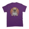 tee shirt de style handpan et bouledogue pour homme de couleur violet