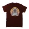 tee shirt de style handpan et bouledogue pour homme de couleur marron