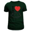 tee shirt avec coeur imprimé handpan pour homme de couleur vert kaki