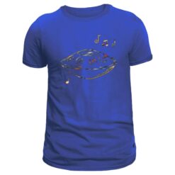 hang instrument t shirts handpan pour homme de couleur bleu