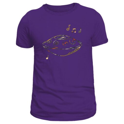 tee shirt style handpan pour homme de couleur violet