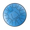 Steel tongue drum de couleur bleu, 11 notes en gamme D