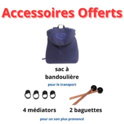 accessoires offerts pour tout achat d'un drum de 13 notes de couleur blanc avec des oiseaux